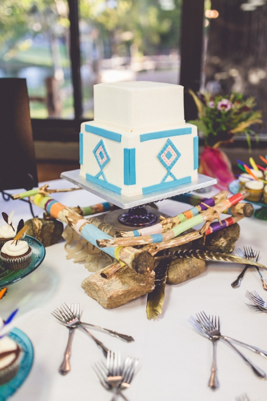 tribal wedding cake